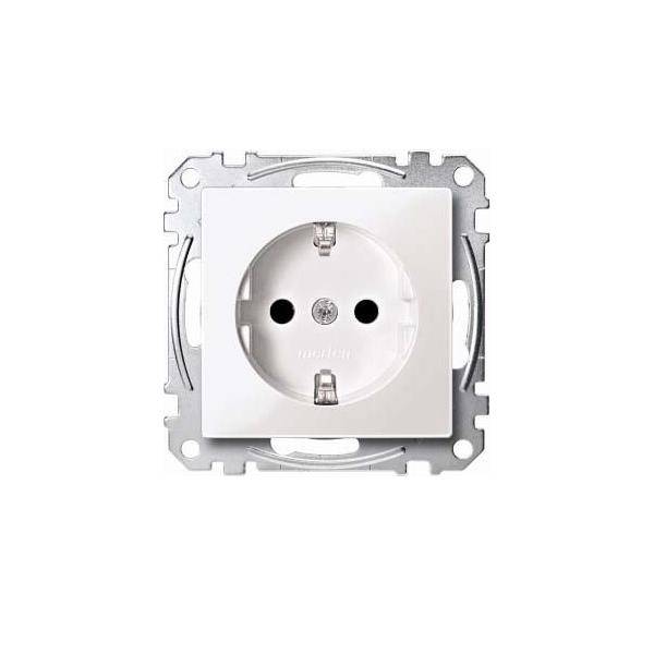 Merten SCHUKO-Steckdose pws/gl MEG2300-0319