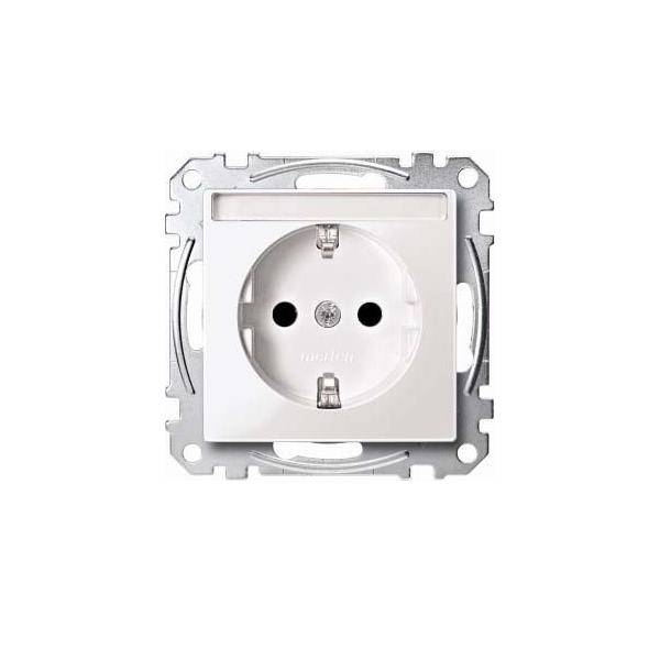 Merten SCHUKO-Steckdose pws/gl MEG2302-0319
