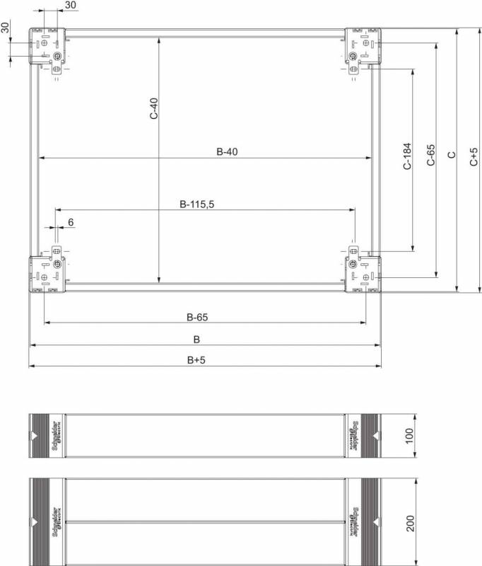 Schneider Electric Sockel 200mm NSYSPS4200