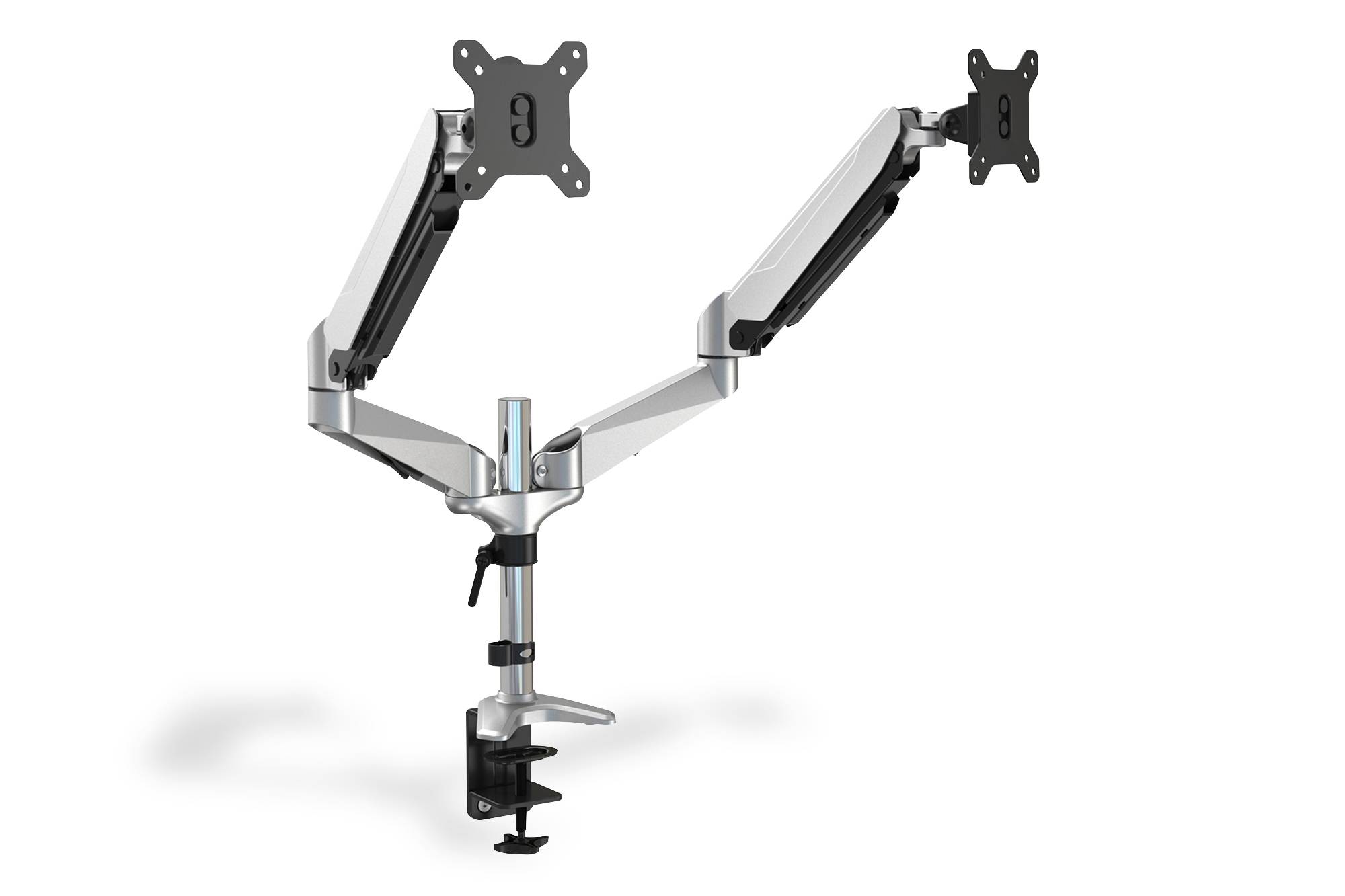 DIGITUS - Universal Dual Monitorhalter mit Gasdruckfeder und Klemmbefestigung