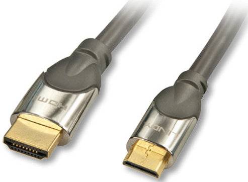 LINDY HDMI Anschlusskabel 2.00 m Grau 41437 Rund, 4K UHD, doppelt geschirmt, vergoldete Steckkontakte, UL-zertifiziert HDMI-Kabel