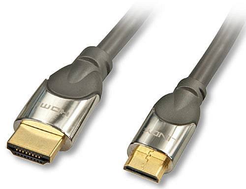 LINDY HDMI Anschlusskabel 2.00 m Grau 41437 Rund, 4K UHD, doppelt geschirmt, vergoldete Steckkontakte, UL-zertifiziert HDMI-Kabel