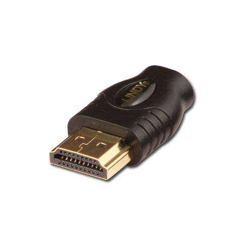 LINDY 41083 HDMI Adapter [1x HDMI-Stecker - 1x HDMI-Buchse D Micro] Schwarz