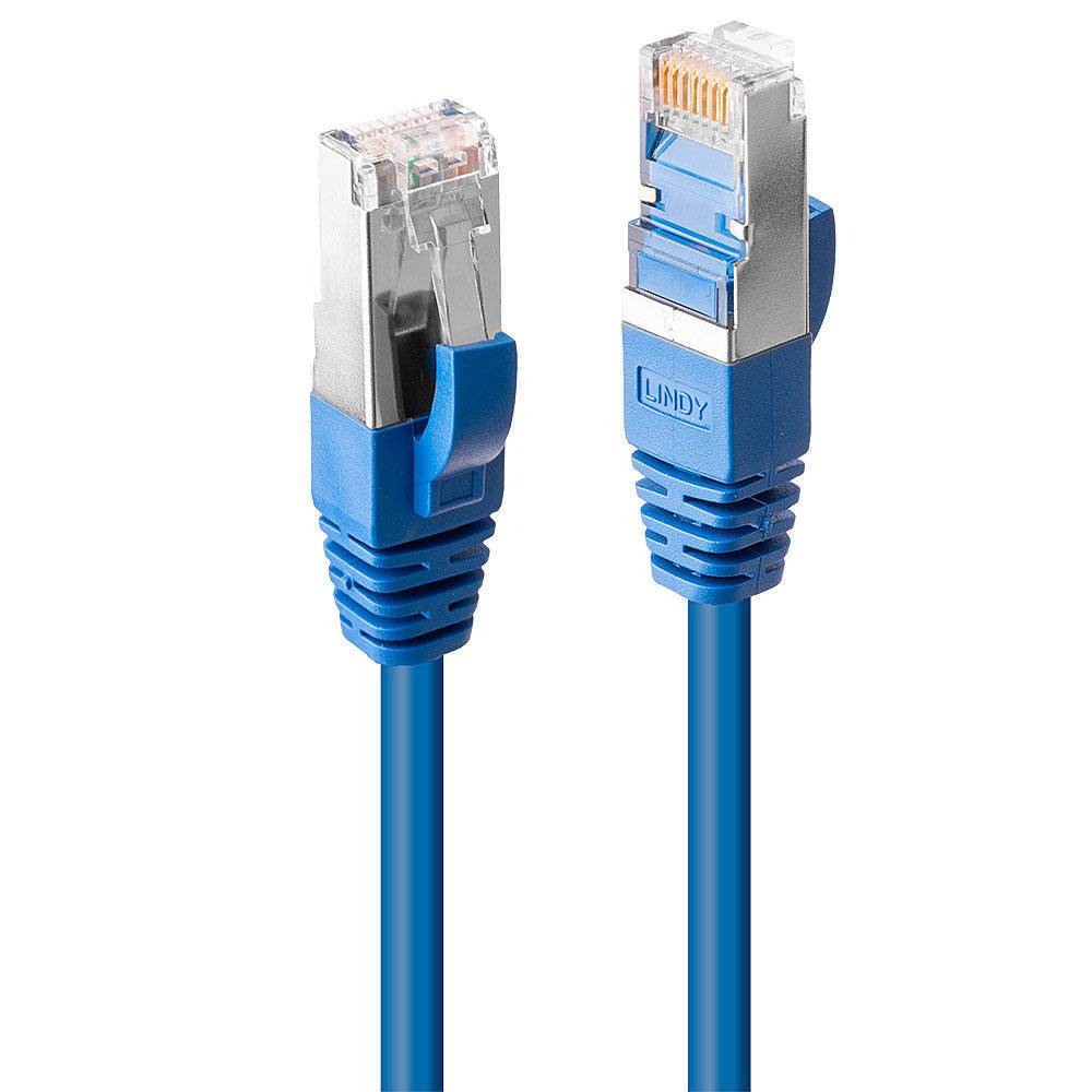 LINDY 45645 RJ45 Netzwerkkabel, Patchkabel CAT 6 S/FTP 5.00 m Blau 1 St.