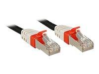 LINDY 45343 RJ45 Netzwerkkabel, Patchkabel CAT 6a S/STP 50.00 m Schwarz 1 St.