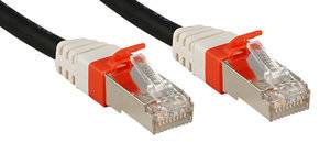 LINDY 45369 RJ45 Netzwerkkabel, Patchkabel CAT 6a S/STP 15.00 m Schwarz 1 St.