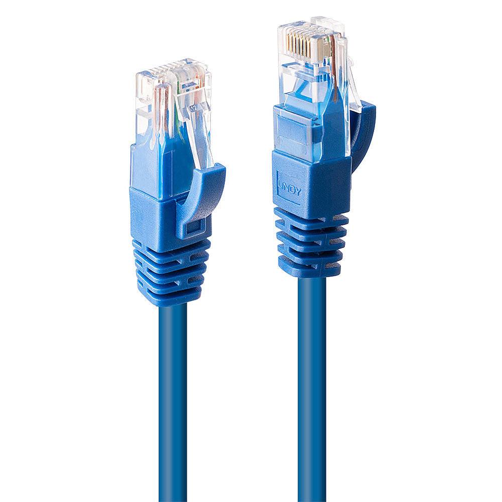 LINDY 48022 RJ45 Patchkabel CAT 6 U/UTP 10.00m Blau 1St.