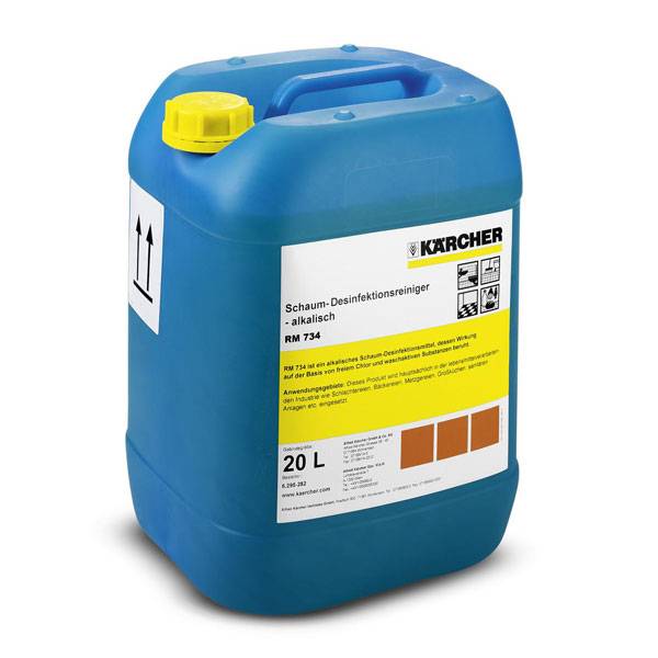 Schaum-Desinfektionsreiniger,20l,entfernt Fette/Öle/Mineralien,alkalisch,antibakteriell