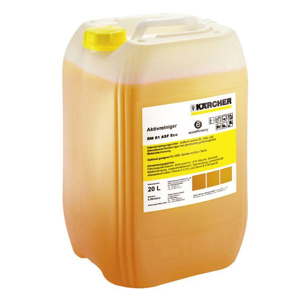 Aktivreiniger,f. Hochdruckreiniger,20l,f. Planen/Fahrzeug/Motor,entfernt Fette/Öle/Mineralien,alkalisch