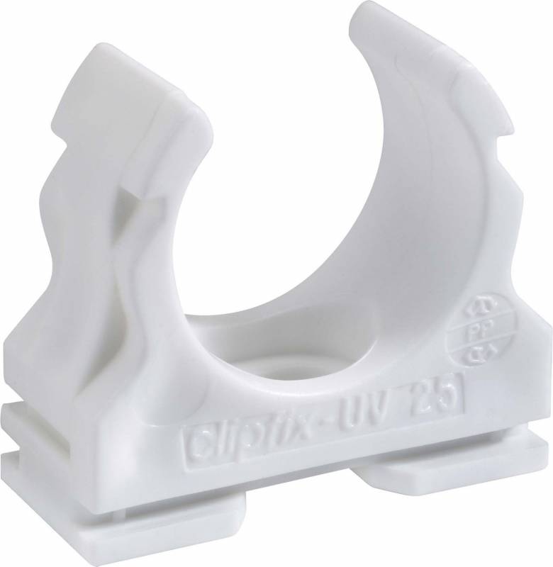 50 Stück Fränkische Kunststoff-Klemmschelle clipfix-UV 25 ws