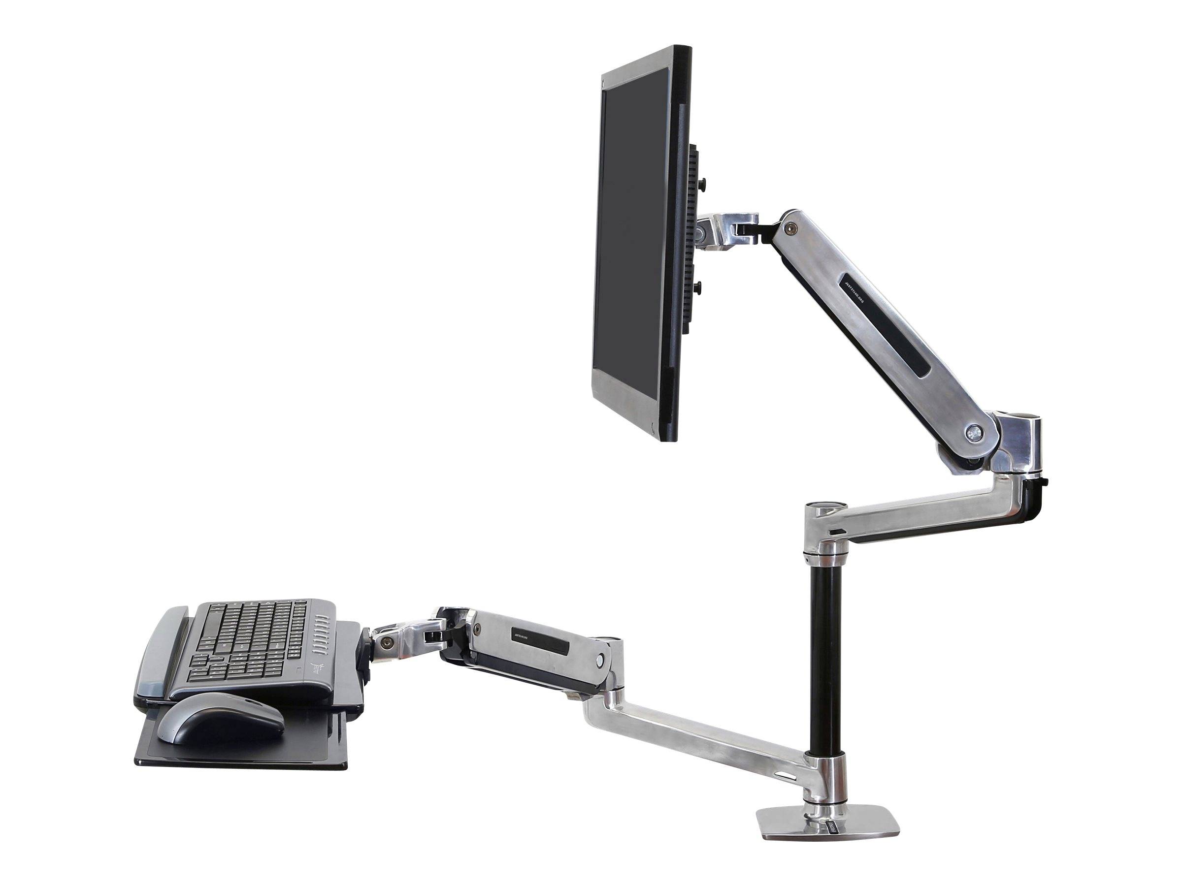 Ergotron WorkFit-LX - Stehender Tischwandler - Polished Aluminum