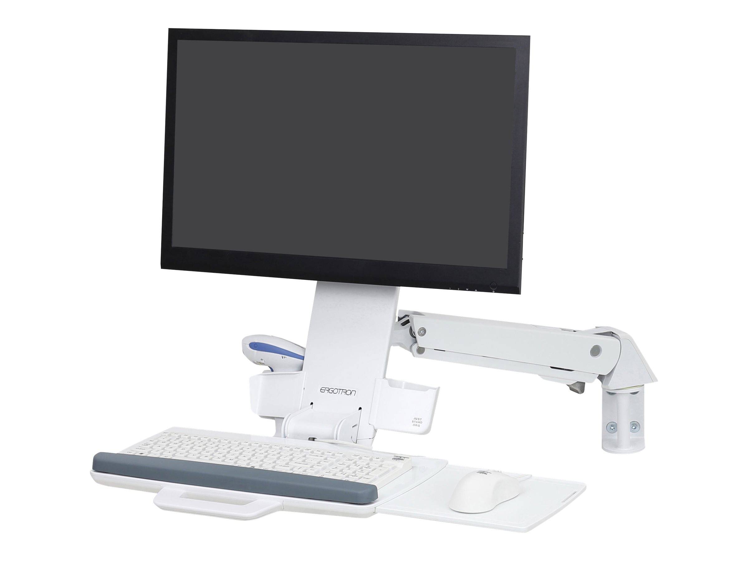 Ergotron Sit-Stand Combo - Befestigungskit (Gelenkarm, Tastatur-Tablett) - für LCD-Display / PC-Ausrüstung - Aluminium,