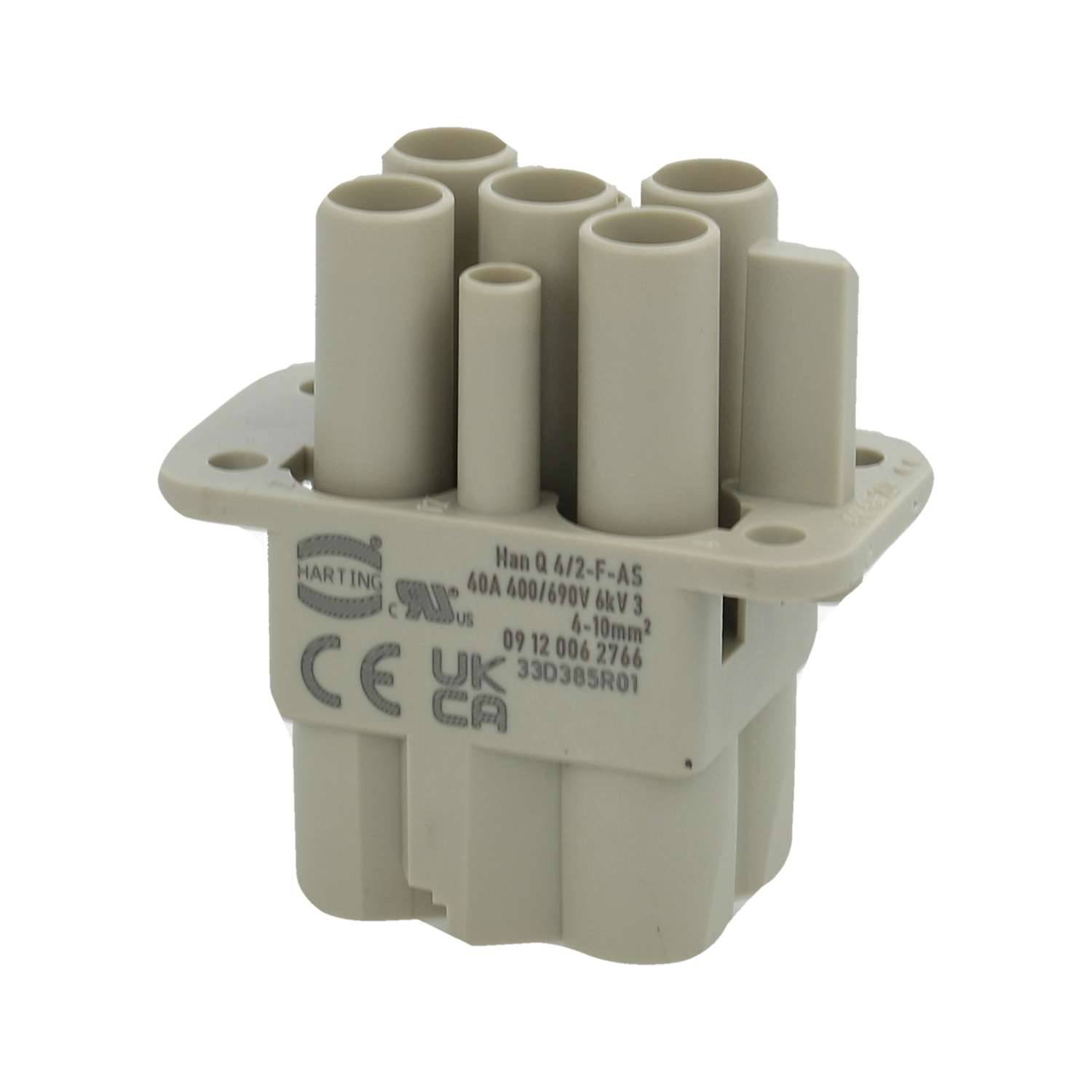 HARTING Han Q4/2 Buchseneinsatz (F) Axialschraubanschluss, 4-polig+PE 400V/690V, 40A/10A - 1 Stück