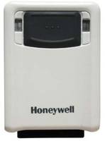 Honeywell wandmontierter Bewegungsmelder oder Alarmgerät mit schwarzem Frontfenster und weißem Gehäuse.