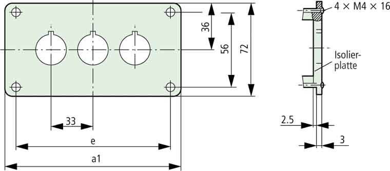 Eaton Einbautableau M22-E3