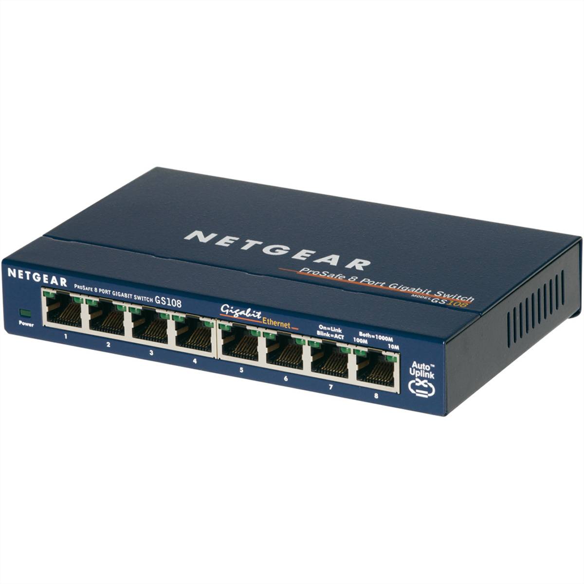 NETGEAR GS108 - Switch - 8 x 10/100/1000 - Desktop