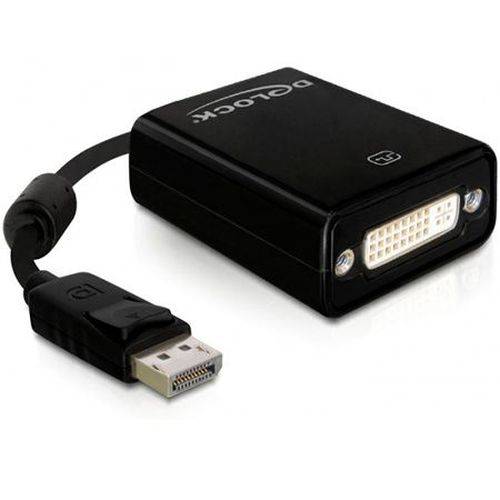 DeLOCK Adapter DisplayPort Stecker > DVI 24+5 Buchse, schwarz