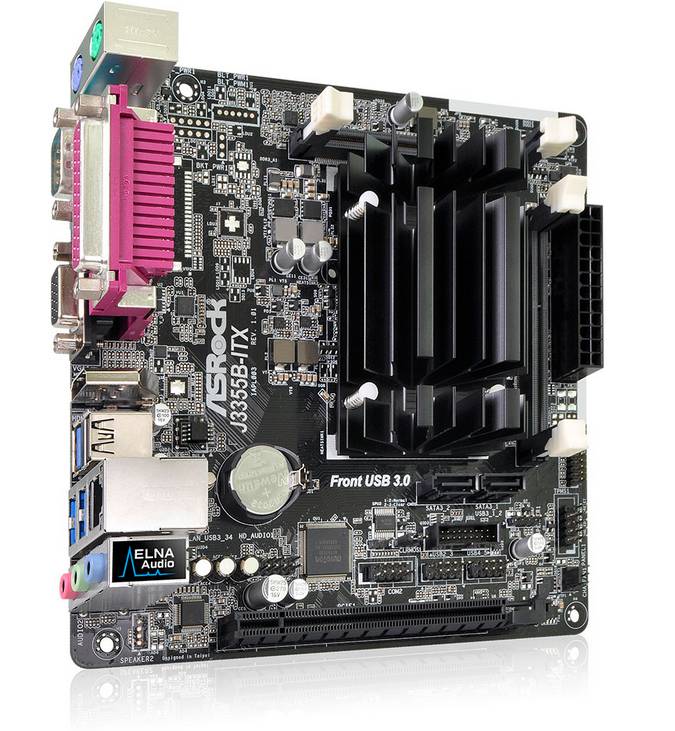 ASRock J3355B-ITX - Motherboard - Mini-ITX - Intel Celeron J3355 - USB 3.0 - Gigabit LAN - Onboard-Grafik - HD Audio (8-Kanal)