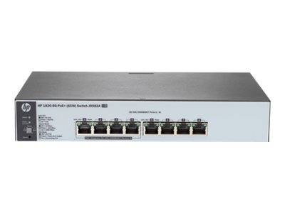 HPE 1820-8G - Switch - managed - 4 x 10/100/1000 (PoE+)