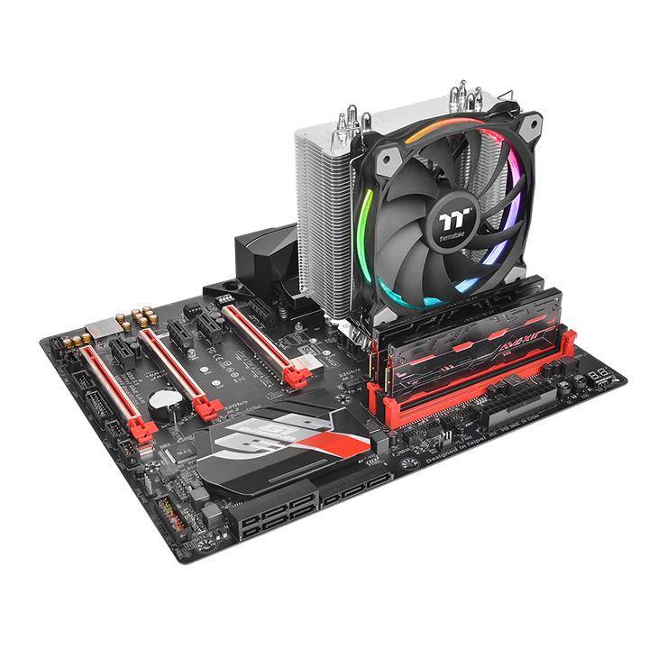 Thermaltake Riing Silent 12 RGB - Sync Edition - Prozessor-Luftkühler - (für: LGA775, LGA1156, AM2, AM2+, LGA1366, AM3, LGA1155, AM3+, LGA2011, FM1