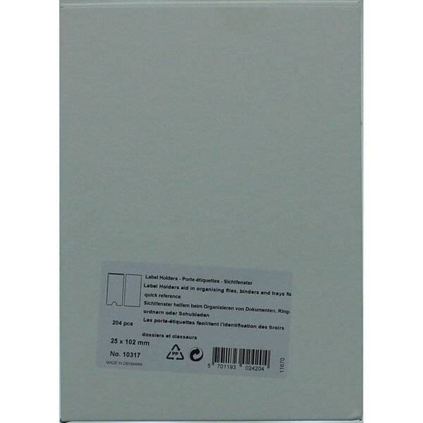 Sichtfenster 25x102mm selbstklebend Kunststoff VE=204 Stück