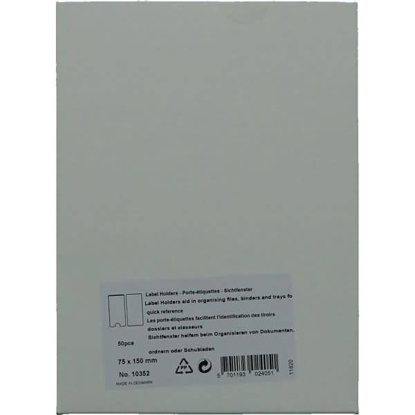 Sichtfenster 75x150mm selbstklebend Kunststoff inkl. Etiketten VE=50 Stück