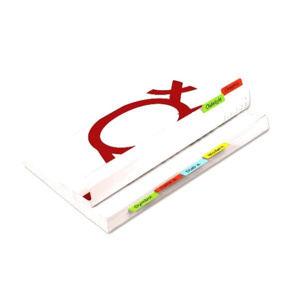 Registertaben selbstklebend doppelseitig 12x40mm farbig sortiert VE=24 Stück