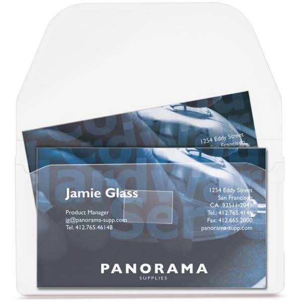 Visitenkartentaschen 105x60mm selbstklebend mit Verschluss 100 Stück