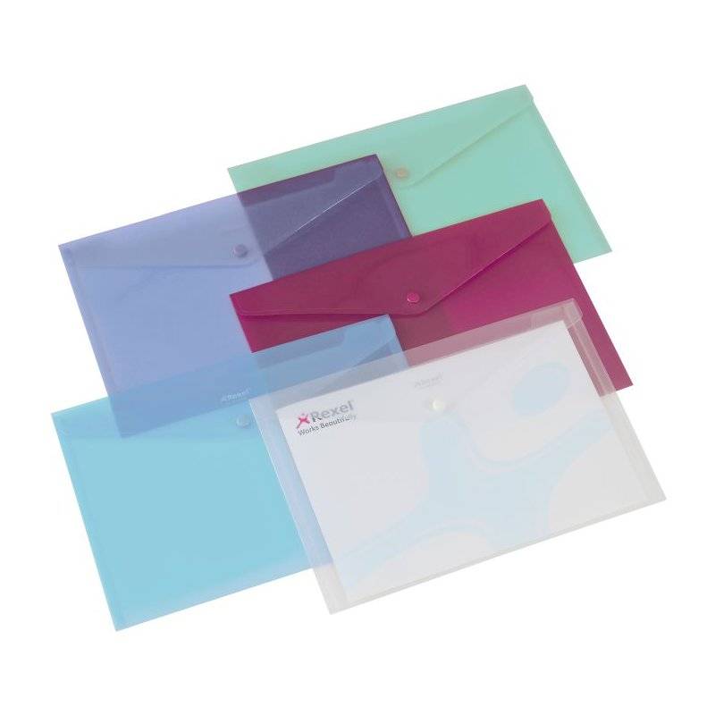 Dokumententasche A4 PP bis 100 Blatt farbig sortiert
