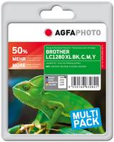 AgfaPhoto Multi pack - 4er-Pack - Schwarz, Gelb, Cyan, Magenta - kompatibel - Tintenpatrone (Alternative zu: Brother LC1
