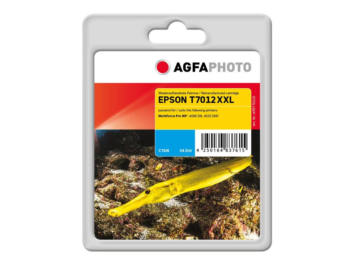 AgfaPhoto Cyan - kompatibel - Tintenpatrone (Alternative zu: Epson C13T70124010, Epson T7012)