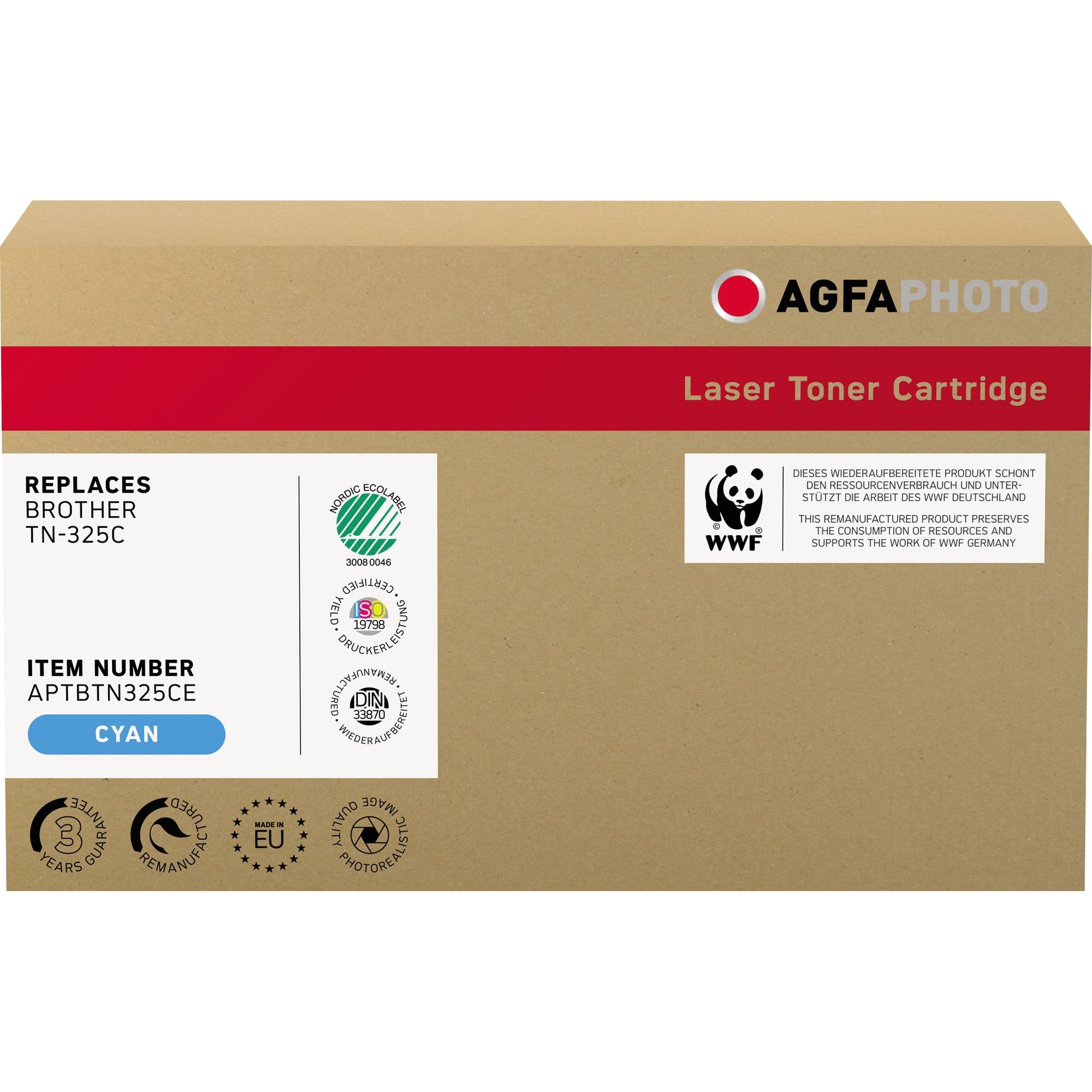 AgfaPhoto Toner APTBTN325CE wie Brother TN-325C cyan