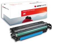 AGFAPHOTO Laser-Toner-Patrone mit ihrer Produktverpackung, die darüber auf weißem Hintergrund angezeigt wird.