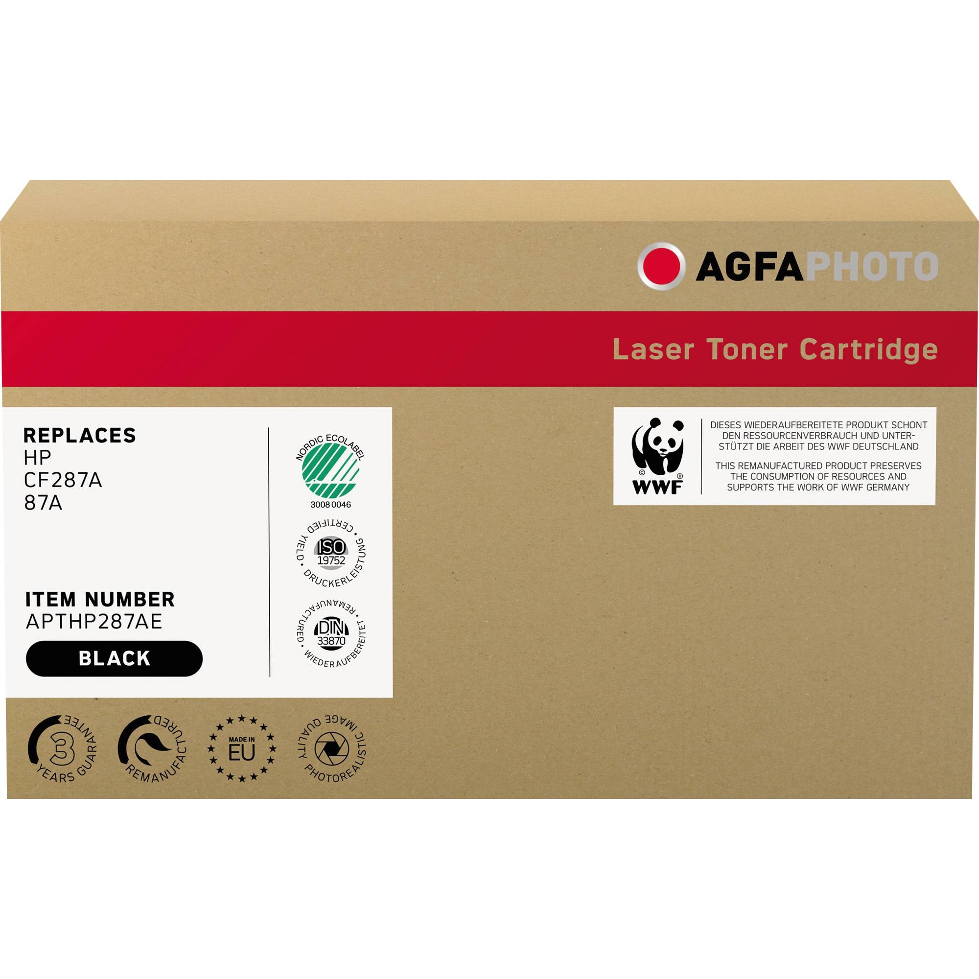 AgfaPhoto Toner APTHP287AE wie HP CF287A 87A schwarz