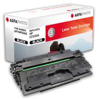 AgfaPhoto schwarze Lasertoner-Patrone und ihre Einzelhandelsverpackung mit Kennzeichnung für HP C4129A Drucker.