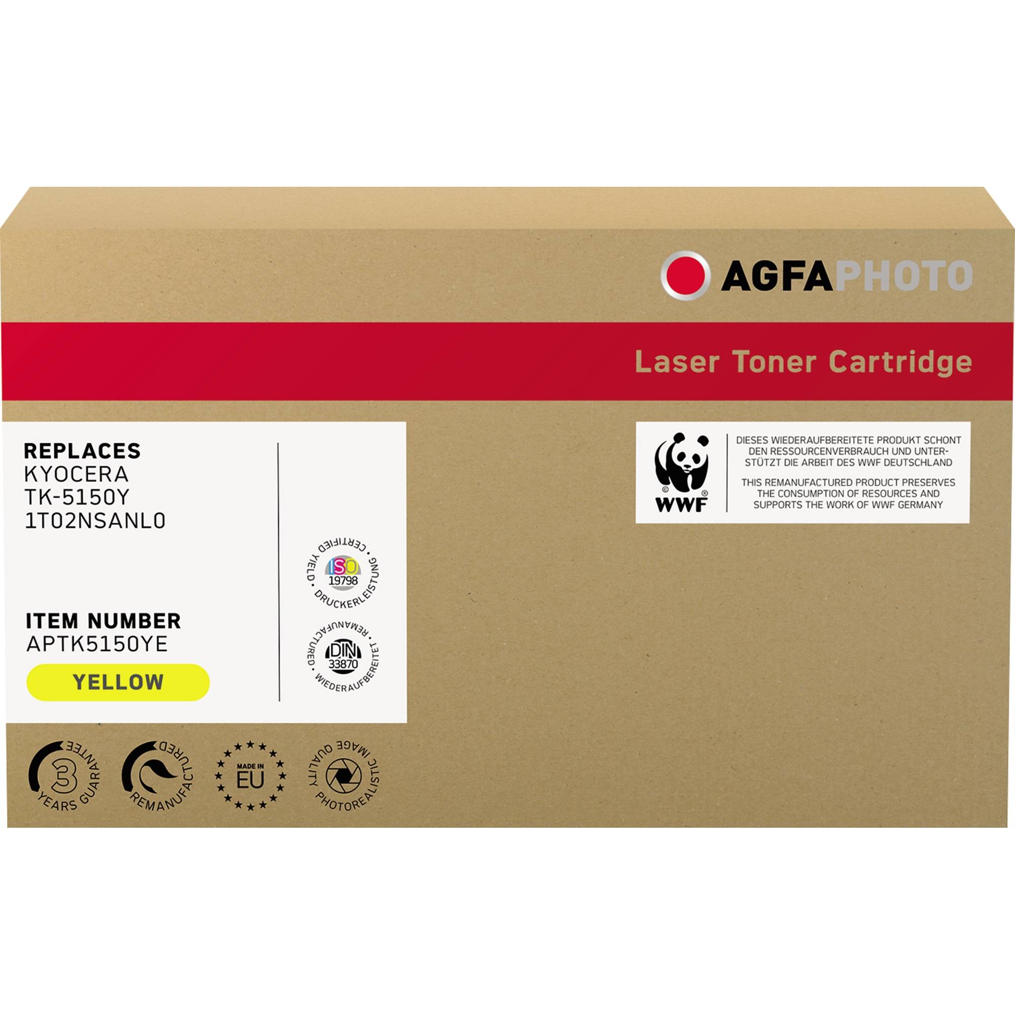 AgfaPhoto Toner APTK5150YE wie Kyocera TK-5150Y gelb