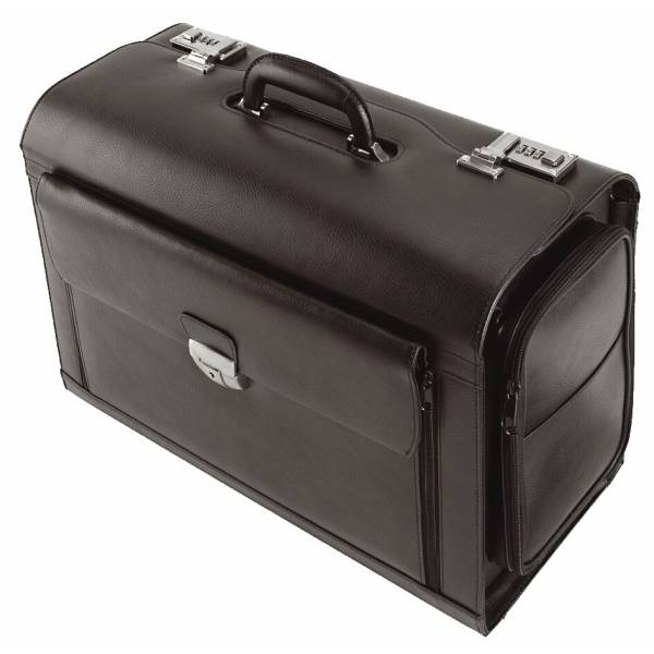 Jüscha 45057, Notebook-Gehäuse, Leder, Schwarz