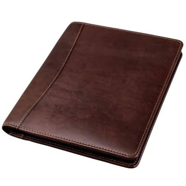 Schreibmappe Monaco A5 Leder dunkelbraun