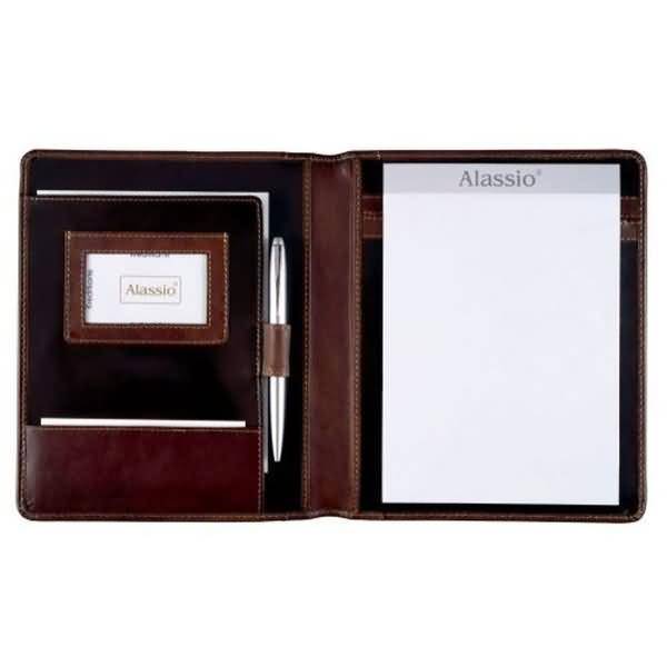 Schreibmappe Monaco A5 Leder dunkelbraun