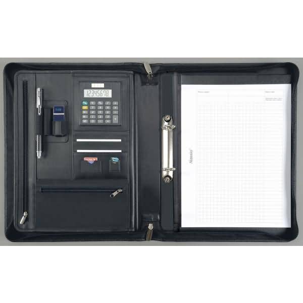 Ringbuchmappe Carpo A4 Leder schwarz