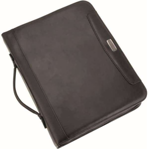 Ringbuchmappe Porto A4 FineTouch Lederimitat schwarz