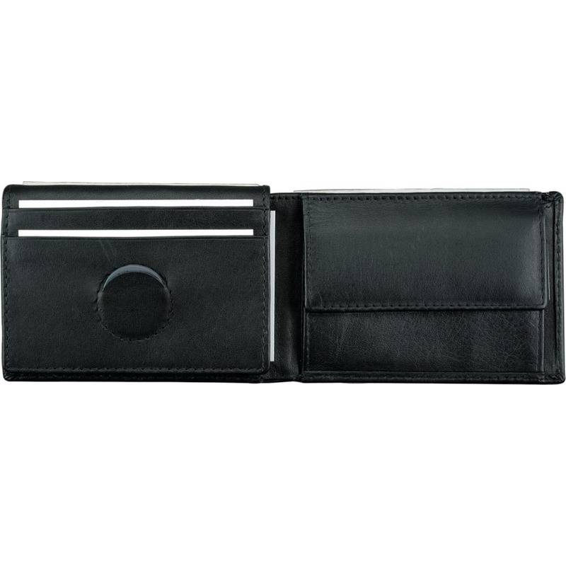 Alassio Mini-Geldbörse, Nappa-Leder, schwarz