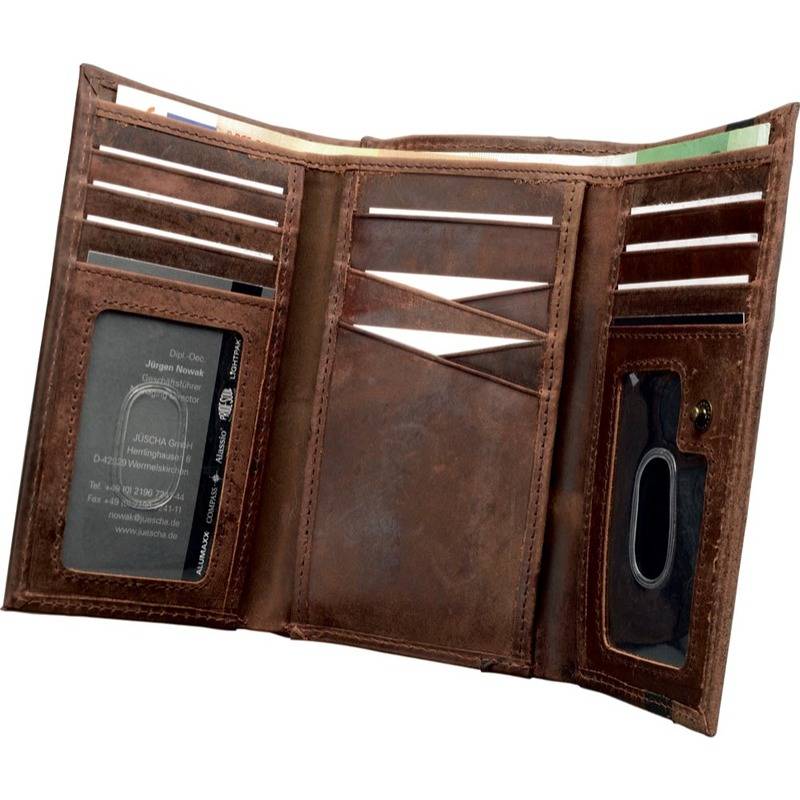 Alassio Damen-Geldbörse, Leder, dunkelbraun