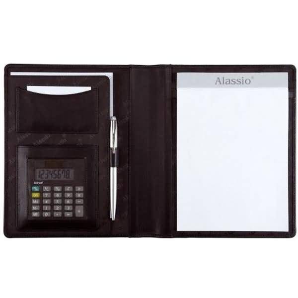 Schreibmappe Bormio I A5 Lederimitat schwarz