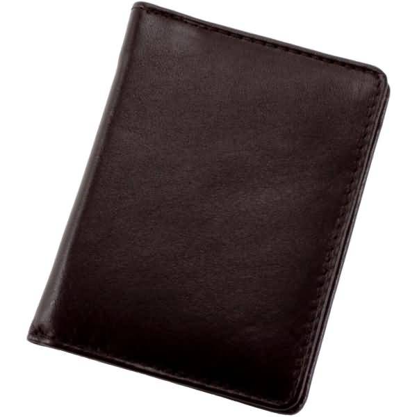 Notizblock-Etui Monza 75x100x10mm Leder schwarz