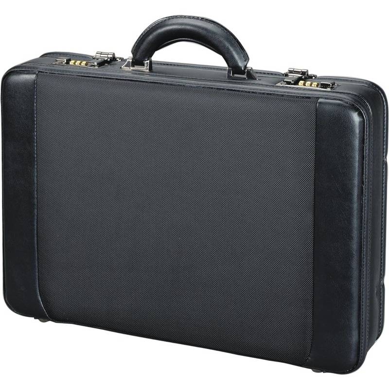 Alassio Attaché-Koffer "MODICA", Lederimitat/Nylon, schwarz
