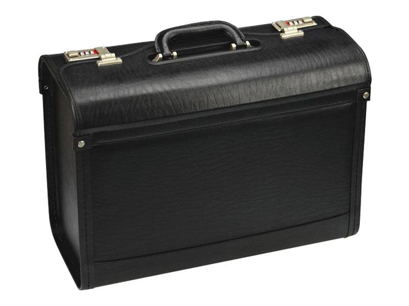 JÜSCHA - Alassio - Pilotenkoffer - Kunstleder - Schwarz