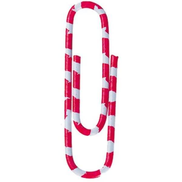 Briefklammer Zebra kunststoffüberzogen 28mm weiß-rot VE=300 Stück