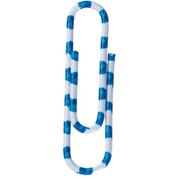 Briefklammer Zebra kunststoffüberzogen 28mm weiß-blau VE=300 Stück