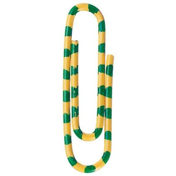 Briefklammer Zebra kunststoffüberzogen 28mm gelb-grün VE=100 Stück
